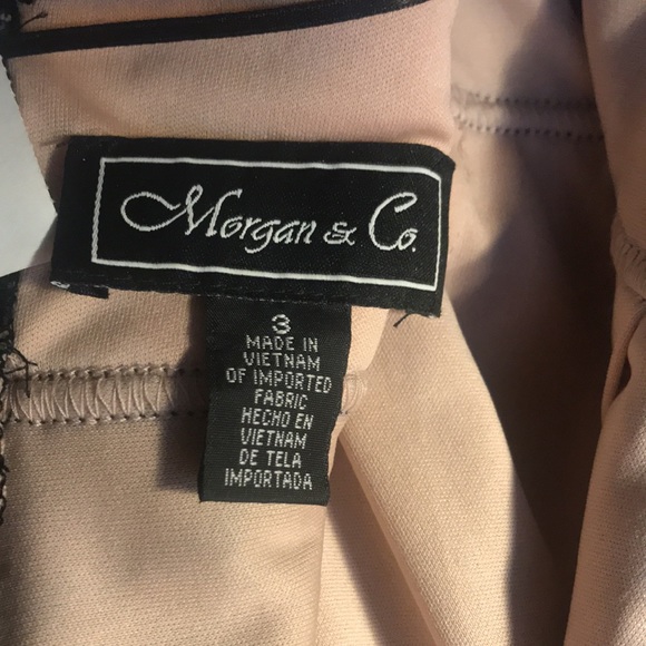 Morgan & Co Jr Body Con Hem Ruffle Evening Dress Lace NWT. Size 3 - Picture 6 of 7